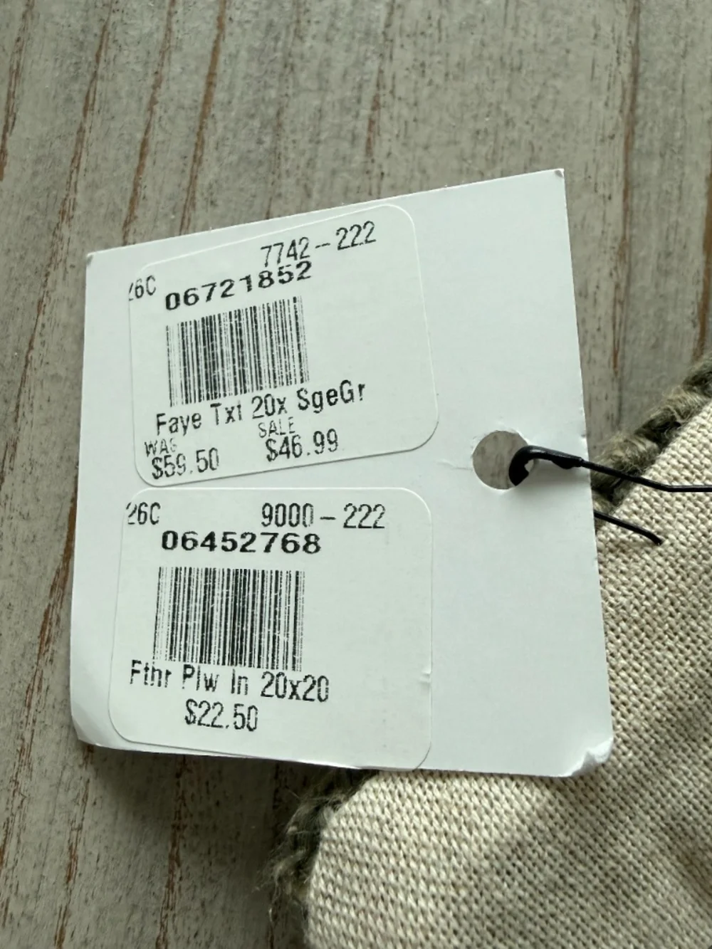 NWT Pottery Barn Faye Linen Textured Pillow Cover, 20